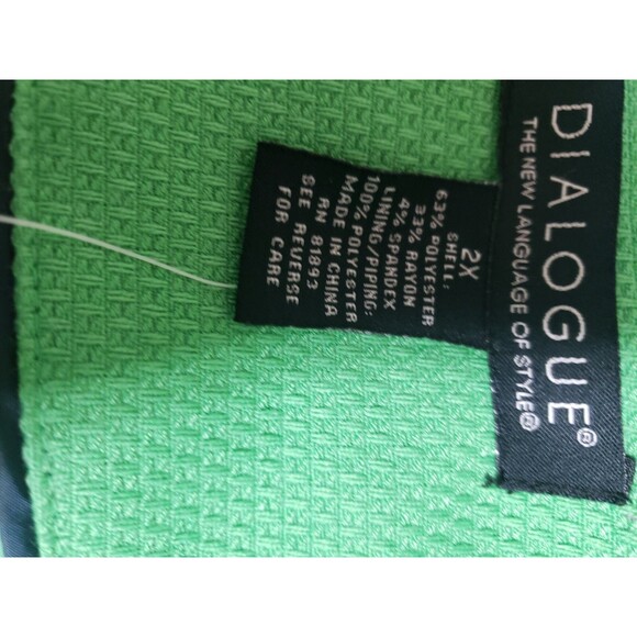 Dialogue Women’s 2X Swing Preppy Pea Coat Kelly Green Fully Lined NWT - Picture 3 of 14